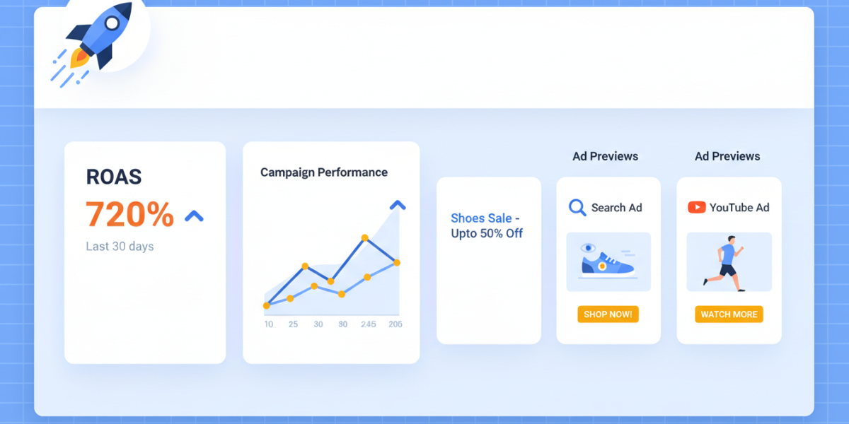 Performance Max paid media dashboard